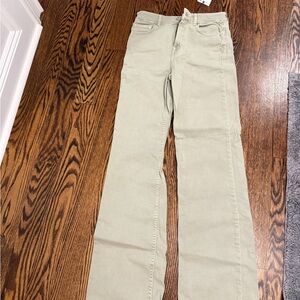 Zara Light Olive Flare Fit Pants NEW with tags
